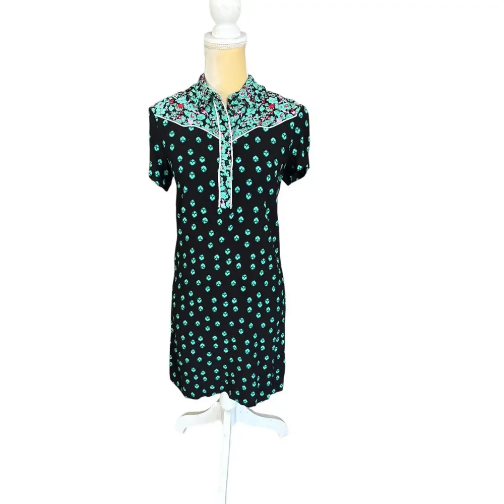 Maje Romani Collared Shirt Dress Boho Cowgirl Western Festival Size 1 Small